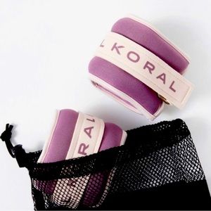 KORAL 1lb Ankle/Wrist Weights and Mesh Bag